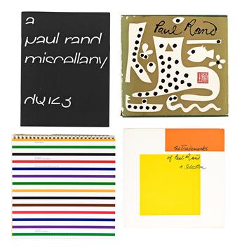 PAUL RAND (1914-1996). [GRAPHIC DESIGN]. Group of 2 posters & 4 books. Sizes vary.